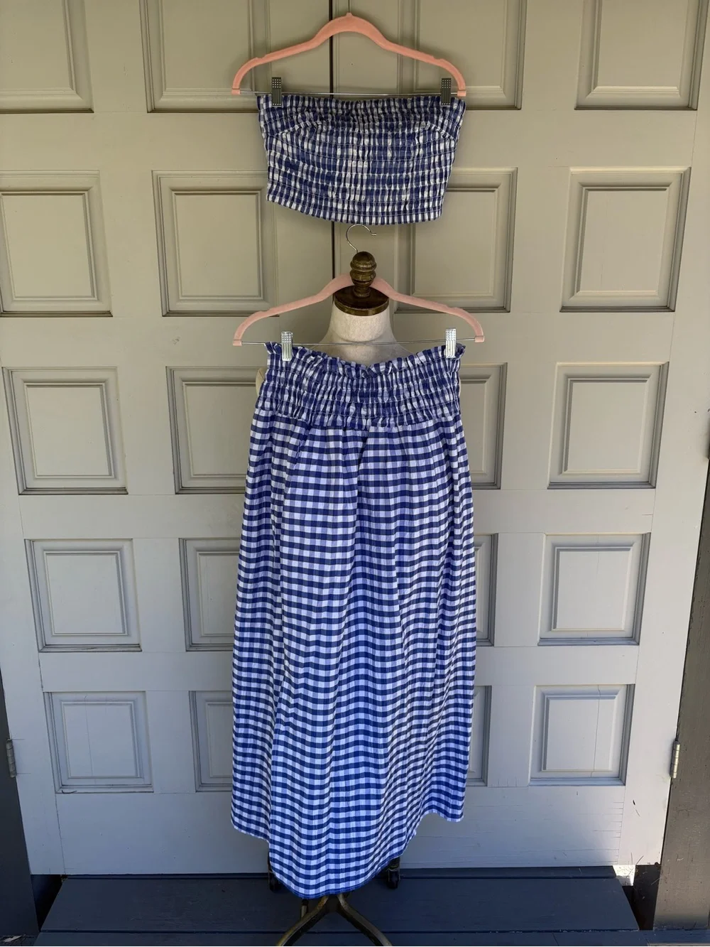 Universal Thread 🆕 Gingham Smocked Waist Maxi Skirt & Matching Top